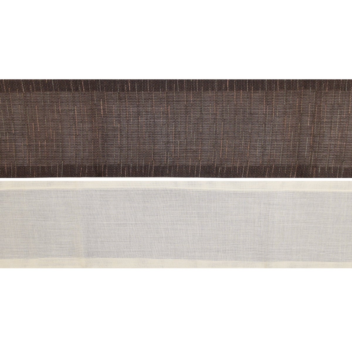 夏むき】 麻半幅帯/麻半巾帯 和紙入り こげ茶/白 | おべべほほほ