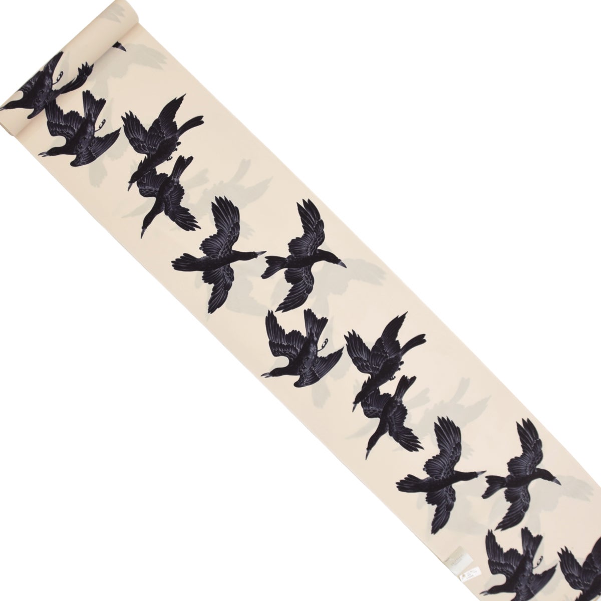 岡重 シルック 長襦袢 八咫烏/クリーム | おべべほほほ