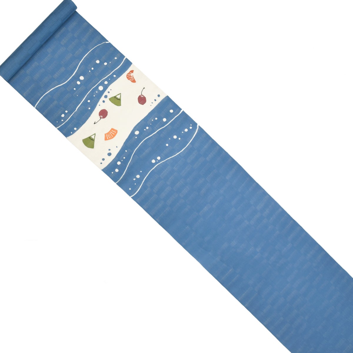 夏・単衣】竺仙 麻型染め名古屋帯 九寸 フルーツソーダ/ブルー | お