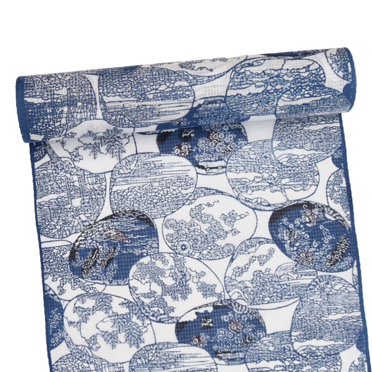 竺仙 風　奥州小紋 調　浴衣　綿紬 竺仙】奥州小紋 菊【綿紬浴衣】 – きものKUREHA