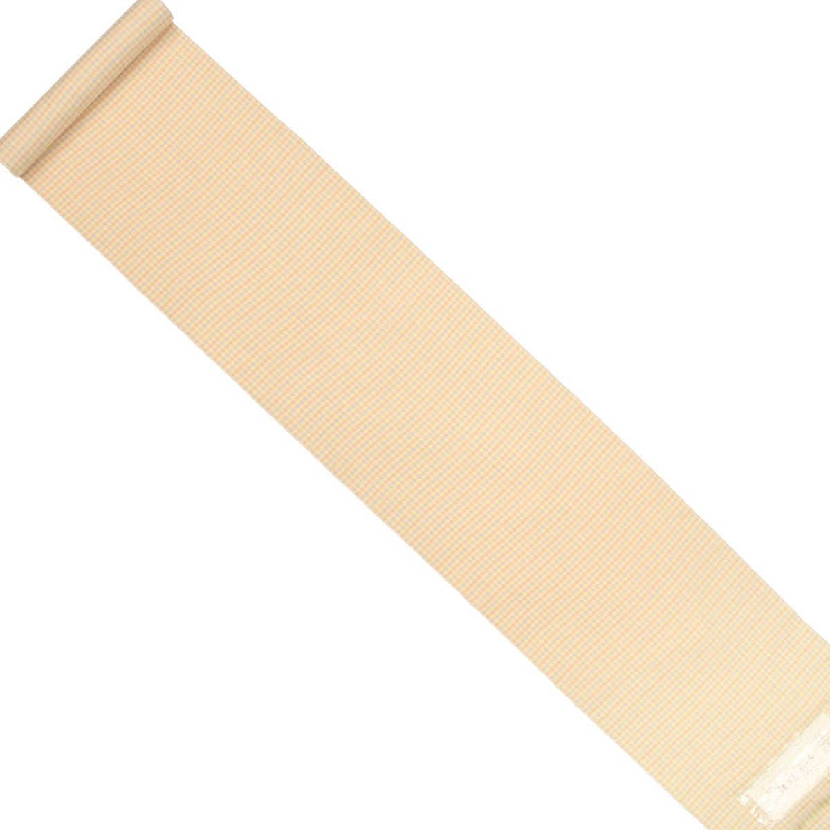 正絹 米沢紬 紅花使用 オレンジ小格子 | おべべほほほ