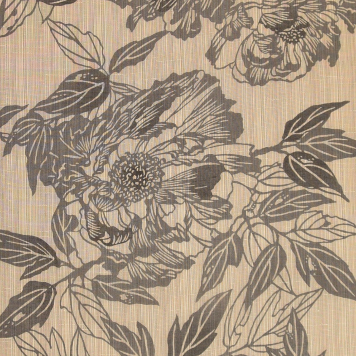 浴衣 竺仙 松煙染め小紋 芍薬 | おべべほほほ