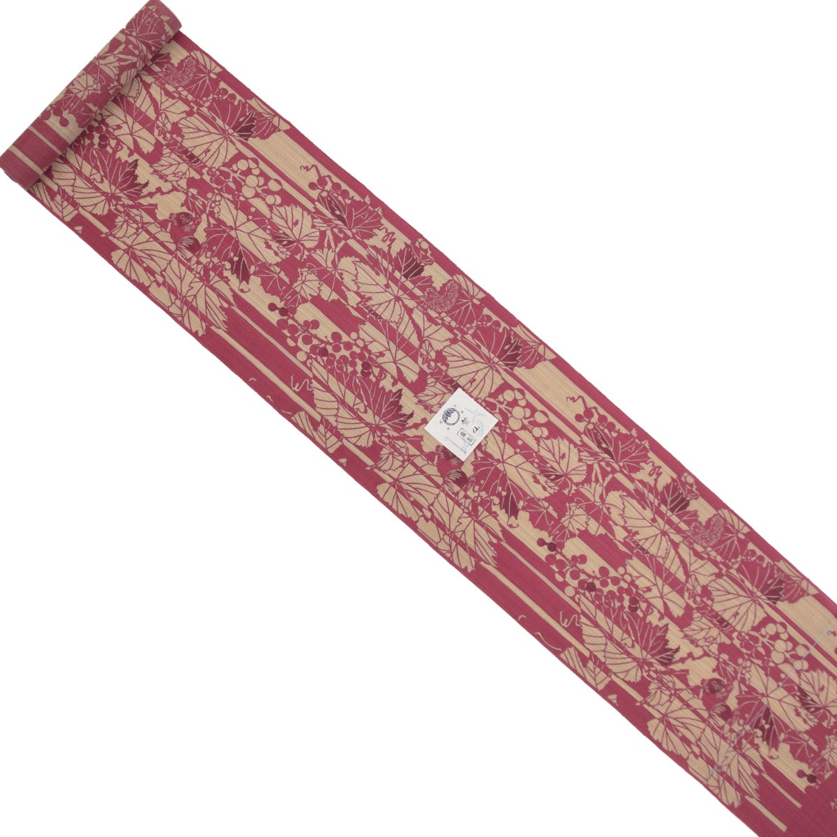 染付釉裏紅もみじ呉須刷毛小仙茶 5客セット 浴衣 竺仙 松煙染め小紋 リスと葡萄/マゼンタ | おべべほほほ