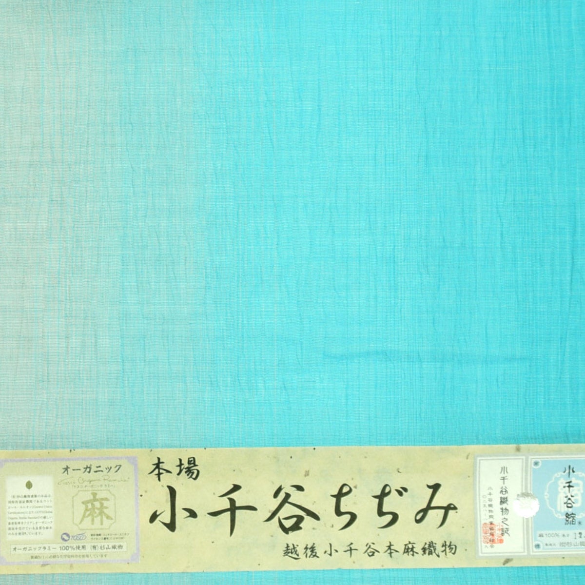 小千谷縮 ターコイズブルー/ブルーグレー グラデーション | おべべほほほ