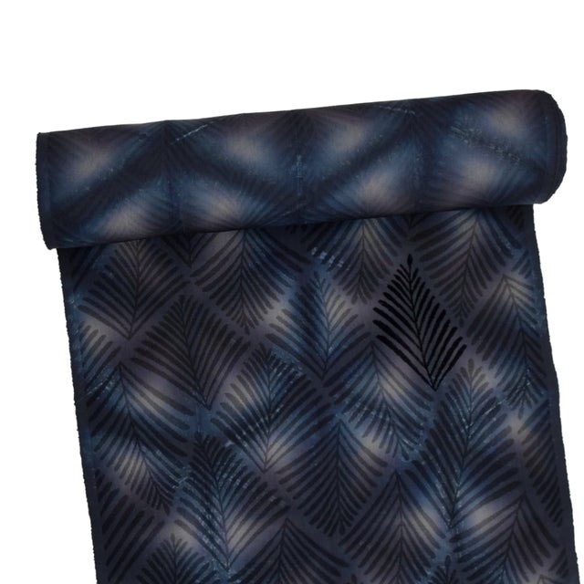 輪奈ビロード コート地 菊文様 黒赤 しみ込む 正絹 反物 